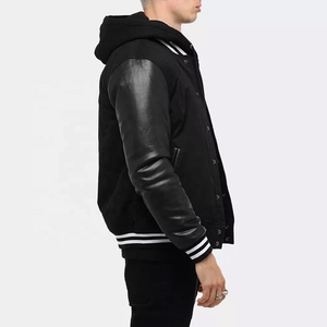 Chaquetas de Béisbol Universitarias con Capucha Estilo Urbano para Hombre, Personalizables con Logotipo en Color, de Lana, Reversibles, Nuevas - Product Image 4