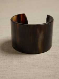 Exquisito conjunto de 7 pulseras de cuerno natural de color oscuro, joyería de ágata de cuerno de búfalo apilable, brazaletes de moda - Product Image 2