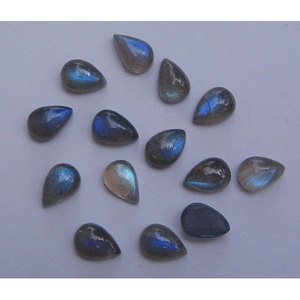Labradorita PAER Cab Blue, Gema Natural de Labradorita, Corte Pera, Pulida y con Tratamientos Aplicados - Product Image 1