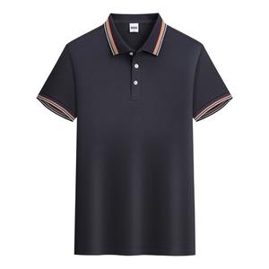 Polo pour hommes élégant en mélange de coton surface tricotée douce et lisse finition du col moderne tenue de bureau et décontractée personnalisée OEM ODM - Product Image 5