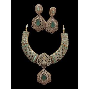 ชุดคอลเลกชั่นเครื่องประดับอินเดียสำหรับเจ้าสาวคอลสโตนพร้อมต่างหูเครื่องประดับอินเดียคุณภาพสูงทำด้วยมือสินค้าจำนวนมาก - Product Image 3