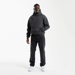 Sweat à capuche pour homme en coton 100% de qualité supérieure, streetwear personnalisé, de haute qualité, surdimensionné, en polaire thermique pour l'hiver - Product Image 5