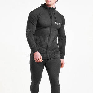 Hot Sale Unique Design <b>Men</b> Gym Fitness <b>Hoodies</b> Solid Color <b>Men</b> Gym Fitness <b>Hoodies</b> For Sale - Product Image 2