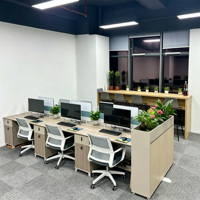 Poste de travail modulaire moderne pour bureau, table de bureau pour 6 personnes avec écran de confidentialité et cloison de rangement