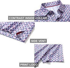 Camisas Casuales para Hombre de Alta Calidad a Precio de Fábrica OEM, Tejidas, de Secado Rápido, Transpirables, con Impresión Digital, Personalizadas al por Mayor - Product Image 4