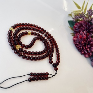 Chapelet bouddhiste avec petites perles d'ambre naturel, Mala en ambre de la Baltique ; Bijoux religieux pour hommes, femmes, unisexe, pour la prière - Product Image 5