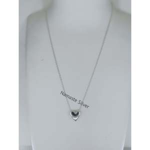 Collar de Plata de Ley 925 con Colgante de Corazón Delicado y Diamante, Joyería Minimalista con Encanto de Amor para San Valentín - Product Image 6