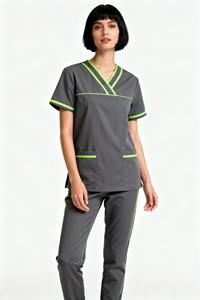 Haute qualité vente respirant femme gommages médicaux ensembles en gros fabrication uniforme pour femmes tissu doux infirmière gommages - Product Image 3