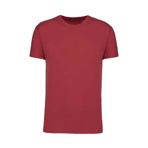 Camiseta de lona de color amarillo con cuello redondo para hombre, camisetas de manga corta para hombre - Product Image 5