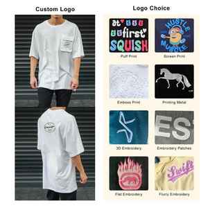 เสื้อยืดคอกลมผู้ชายผ้าฝ้าย 100% หนา 220 กรัม ทรงพื้นฐาน แขนยาวปกติ ทรงโอเวอร์ไซส์ ผ้าแคนวาส แห้งเร็ว ขายส่ง - Product Image 5