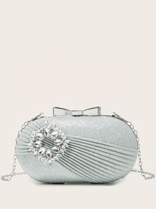 กระเป๋าคลัทช์ผู้หญิงมีสไตล์พร้อมสายโซ่ - Product Image 2