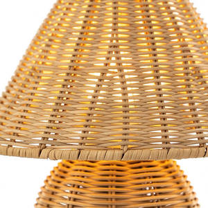 New <b>mushroom</b>-inspired table lamp with a warm natural color, handcrafted in Vietnam. Minimalist style for modern home décor. - Product Image 3