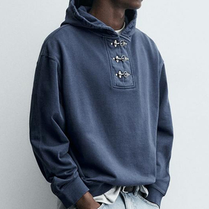 Sweat à capuche de haute qualité avec logo personnalisé, matière polaire, couleur unie, nouvelle arrivée en gros 2026, léger, dernier modèle de sweat à capuche pour hommes - Product Image 5