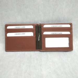 Portefeuille porte-cartes en cuir véritable 100% avec pince à billets, vente en gros, approvisionnement direct, doublure en polyester, Carteras El Hombre, fin et minimaliste - Product Image 5