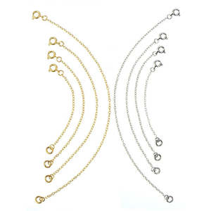 Chaîne d'extension Chakralume en argent plaqué 925 avec fermoir à ressort pour bracelet et collier, extension DIY, vente en gros, OEM - Product Image 3