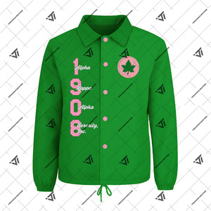 Alpha griega personalizada | Kapa | Alpha AKA Sorority Clothing Chaqueta de línea bordada Crossing Sorority Jacket Parafernalia griega - Product Image 1