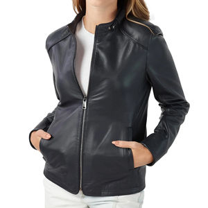 Meilleure veste en cuir pour femme, dernière tendance, entièrement personnalisée, veste en cuir respirante, manches longues, veste unie pour femme - Product Image 6