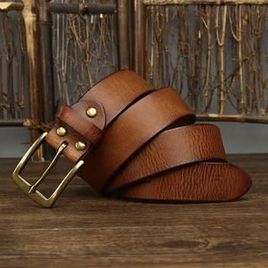 2025 ceinture en cuir la plus vendue ceinture en cuir réglable en cuir véritable confortable et durable avec boucle en métal - Product Image 3