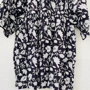 Hermoso Vestido Estampado Floral en Bloques de Algodón, Vestido para Uso Casual, Vestido Estampado a Mano - Product Image 5