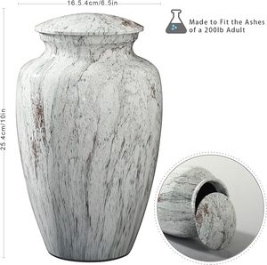 Urnas de cremación para adultos de aluminio de buena calidad Urna de metal funeraria - Product Image 2