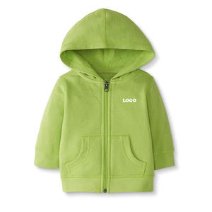 Sweat à capuche à fermeture éclair pour filles avec tissu confortable et respirant, manches longues pour un ajustement décontracté / Service OEM, prix de gros - Product Image 1