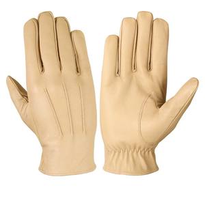 Wolson Industry Gants de conduite de voiture en cuir de vachette de qualité supérieure Gants en cuir demi-doigt à la mode pour produit unisexe - Product Image 6