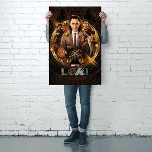 Tom Hiddleston's Loki <b>Poster</b> Modern Design Canvas Material with Black <b>Frame</b> for Wall Use - Product Image 3