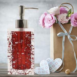 Accesorios de baño de resina epoxi roja de diseño moderno hechos a mano de alta calificación nuevo modelo uso de baño precio razonable nominal venta - Product Image 6