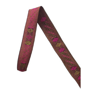 ริบบิ้นผ้าถักแจ็คการ์ดขนาด1.50นิ้วสำหรับตัดเย็บเสื้อผ้า - Product Image 1