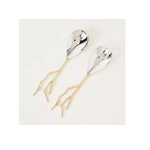 Servidor de ensaladas de lujo, juego de cubiertos de Metal, cuchara y tenedor, nuevo diseño - Product Image 6