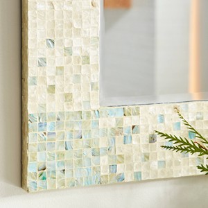 Vietrustic Natural Decorative Capiz Shell <b>Mirror</b> Household Inspiration <b>Wall</b> Accessory for Collection <b>Set</b> - Product Image 4