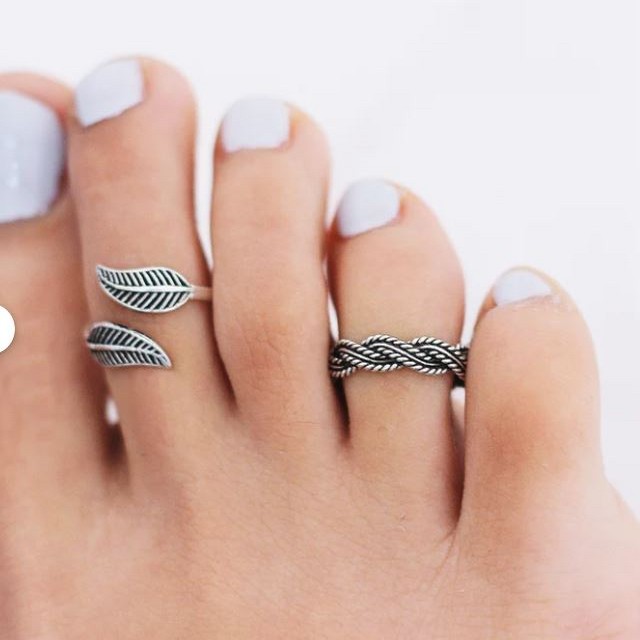 pure silver toe ring indian