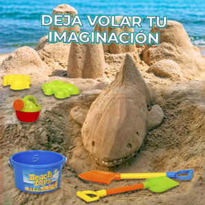 Set di Giocattoli da Spiaggia in Plastica per Bambini, Include Secchiello e Annaffiatoio per Giocare all'Aperto in Estate - Product Image 6