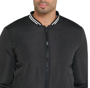 Veste de baseball universitaire sans col à broderie personnalisée pour hommes, manteau Letterman grande taille à la mode pour l'hiver, vente en gros - Product Image 3