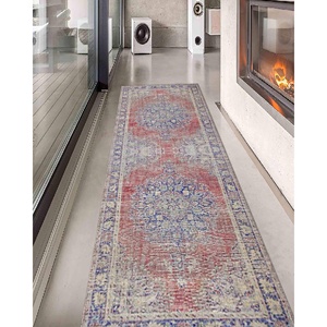 Tapis imprimé floral vibrant, pour chambre d'enfant, turc, chambre à coucher, rouge, bohème, tapis de voiture, tapis en chenille - Product Image 1
