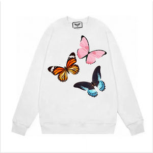 Halloween Butterfly Cat <b>Christmas</b> Custom Logo Front Sweatshirt Crew Neck Casual <b>Hoodie</b> 100% Cotton Solid Men Women - Product Image 5