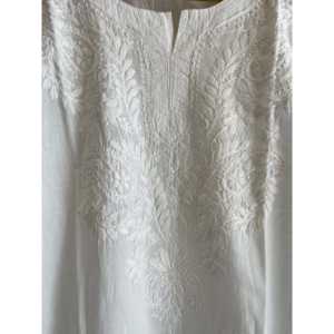 Traje de Baño Floral Empress Blanco sobre Blanco con Bordado - Product Image 2