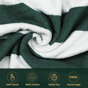 Fournisseur d'usine direct qualité supérieure 100% coton été piscine sable voyage cabana serviettes de plage couleur personnalisée motif de logo personnalisé - Product Image 4