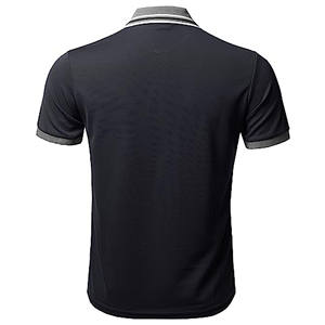 Chemises OEM pour hommes Polo en polyester Spandex Polo pour hommes Polo de golf T-shirt avec logo personnalisé pour hommes - Product Image 3