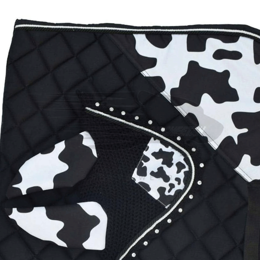 Housse De Selle Western Showman – Imprimé Vache (cow Print) – Nylon Et élastique – 178424