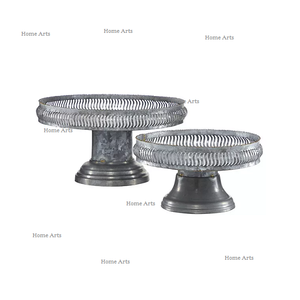 Handmade Galvanized <b>Cake</b> <b>Stand</b> With Wood <b>Stand</b> Handmade Round Shape Chocolate <b>Stand</b> At Cheapest Pricing - Product Image 4