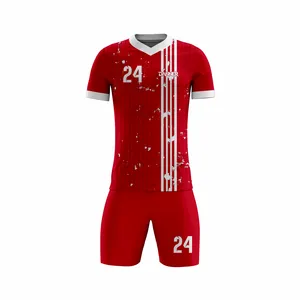 Uniformes de futebol de sublimação feitos sob medida, uniformes de futebol masculinos de secagem rápida e respirável, roupa de futebol com seu próprio design