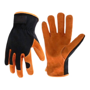Gant de travail en cuir de vachette pleine fleur lisse et respirant avec spandex, poignet réglable, confortable, résistant à l'abrasion et réfléchissant - Product Image 5