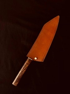 Cuchillo de Chef japonés hecho a mano de fábrica OEM ODM personalizado al por mayor, cuchillo de Chef de cocina de hoja afilada fija de acero inoxidable - Product Image 6