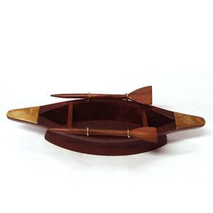 Cenicero decorativo de madera y latón con forma de barco, soporte para cenizas de diseño y más vendido, gran oferta - Product Image 1