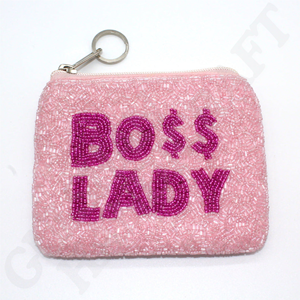 Monedero hecho a mano con cuentas XOXO, Mini bolsa de algodón con estilo divertido para artículos esenciales, manualidades bordadas únicas, regalo de costura para mujeres - Product Image 4