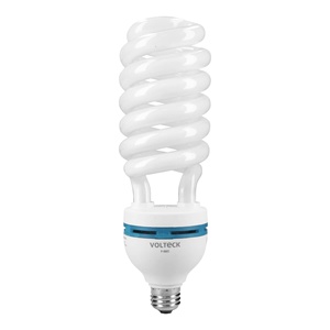 Ampoule CFL spirale Volteck 55W T5 6500K Lumière du jour Économie d'énergie Culot E27 3300LM Garantie 10 ans Construction en verre Haute efficacité - Product Image 3