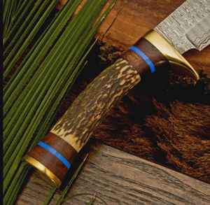 Cuchillos de Caza de Acero de Damasco al por Mayor, Cuchillos de Hoja Fija para Campismo y Supervivencia con Funda de Cuero Fino, Cuchillos de Acero Personalizados - Product Image 4