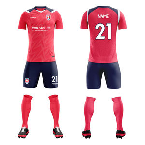 Camiseta de fútbol de cuerpo completo de manga corta Unisex profesional con logotipo de número Ropa de entrenamiento de partido unisex personalizada - Product Image 2