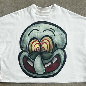 2025 personnalisé Vintage Streetwear Boxy Fit poids lourd col rond T-Shirt régulier nouvelle Collection imprimé écologique respirant hommes - Product Image 4